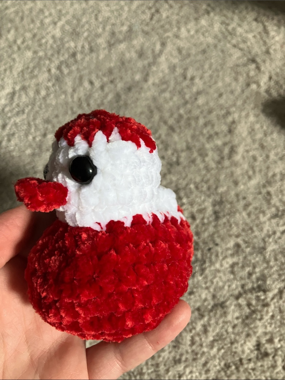 Crochet Duck Candy Cane - Picture 2 of 3